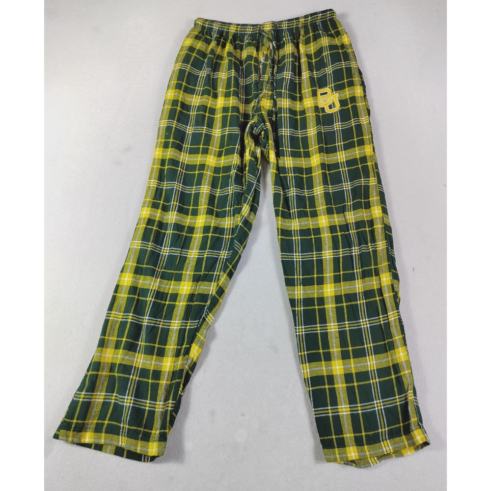 Baylor Bears Pajama Pants Unisex Adult Medium Green Plaid Concepts Sport Flannel
